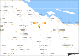 map of Domínica