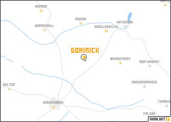 map of Dominick