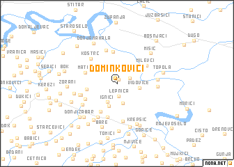 map of Dominkovići