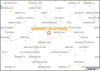 map of Dommartin-le-Franc