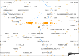 map of Dommartin-le-Saint-Père