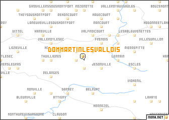 map of Dommartin-lès-Vallois