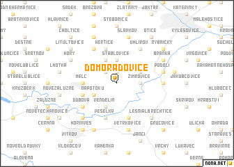 map of Domoradovice