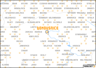 map of Domousnice