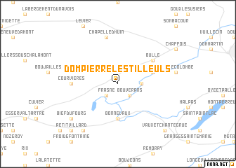 map of Dompierre-les-Tilleuls