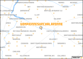 map of Dompierre-sur-Chalaronne