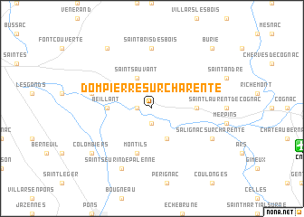 map of Dompierre-sur-Charente