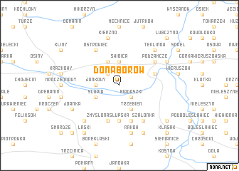 map of Donaborów