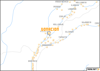 map of Donación