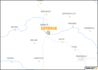 map of Donahue