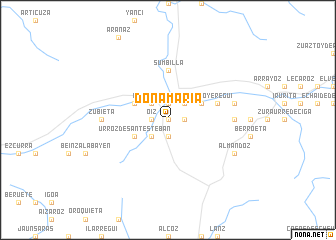 map of Donamaría