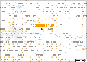 map of Donaustauf