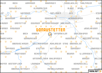 map of Donaustetten