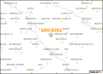 map of Doncières