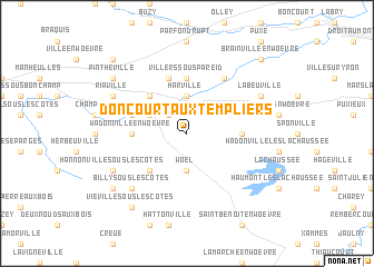 map of Doncourt-aux-Templiers