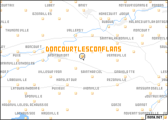 map of Doncourt-lès-Conflans