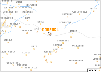 map of Donegal