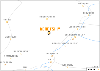 map of Donetskiy