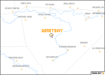 map of Donetskiy