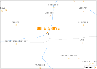 map of Donetskoye