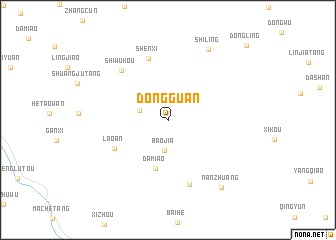 map of Dongguan