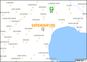 map of Donghudaying