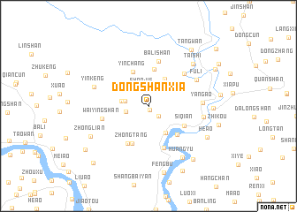 map of Dongshanxia