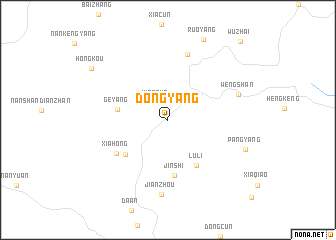 map of Dongyang