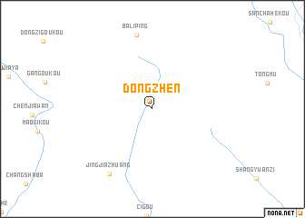 map of Dongzhen