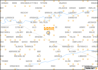 map of Donín