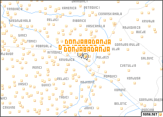 map of Donja Badanja