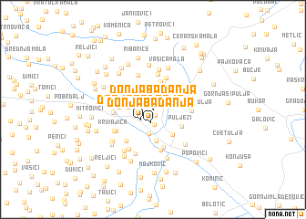 map of Donja Badanja