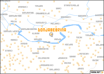 map of Donja Bebrina