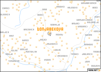 map of Donja Bekova