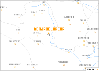 map of Donja Bela Reka