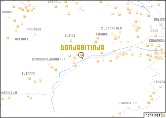 map of Donja Bitinja