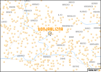 map of Donja Blizna