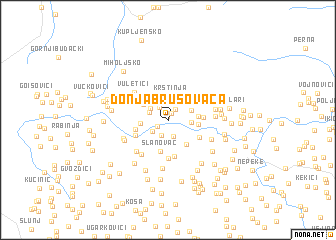 map of Donja Brusovača