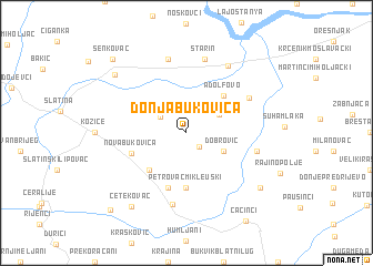 map of Donja Bukovica