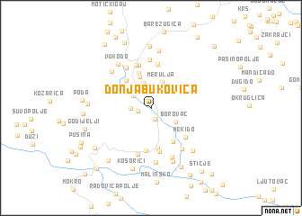 map of Donja Bukovica