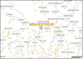 map of Donja Čatrnja