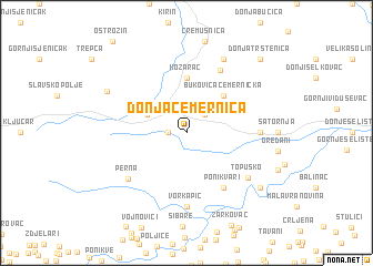 map of Donja Čemernica