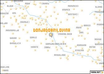 map of Donja Dobrilovina