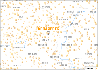 map of Donja Foča