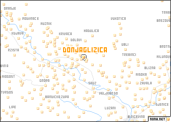 map of (( Donja Glizica ))