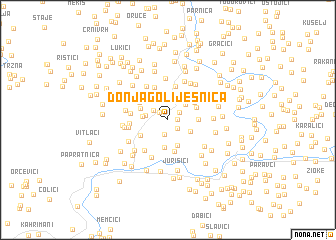 map of Donja Goliješnica