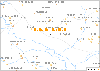 map of Donja Gračenica