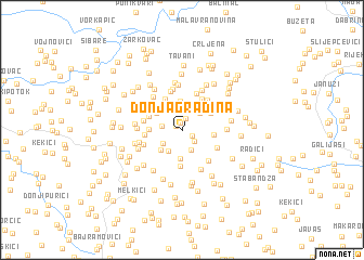 map of Donja Gradina