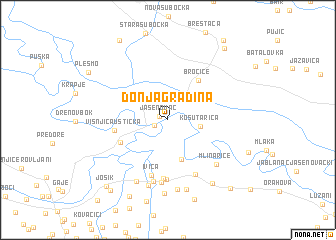 map of Donja Gradina