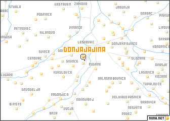 map of Donja Jajina